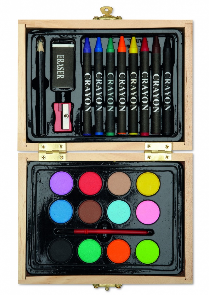 Logo trade promotional products picture of: Painting set in wooden box